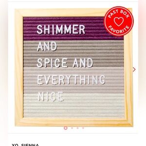 XO Sienna felt message board 🆕